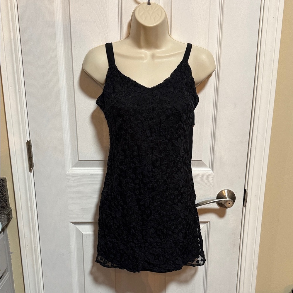 miami Black Lace Mini Dress